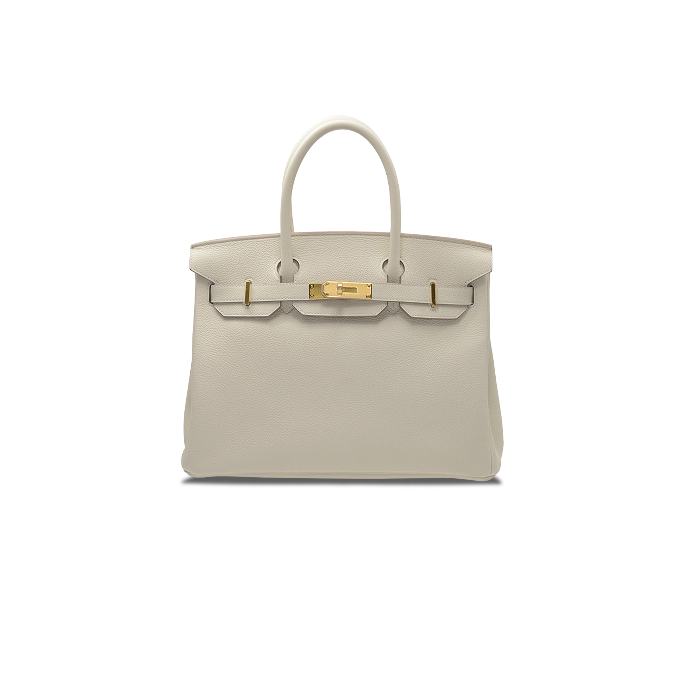 HERMÈS MASTER BIRKIN 40 TOGO LEATHER MILKSHAKE WHITE GOLD BUCKLE H028352CK7V (40*30*21cm)